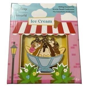 SEALED Loungefly Disney Chip 'n Dale Sweets Ice Cream 3" Sliding Pin LE 600